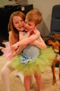 Dressing up as ballerinas