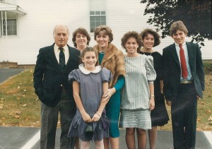 The whole family at my cousin's wedding -- the first family wedding I remember going to.