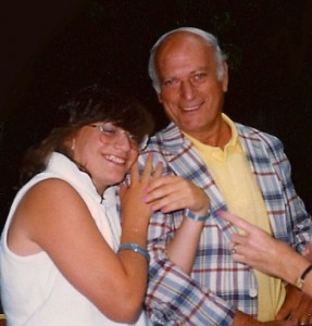 And one from my cousin Liz, Dad and teenage me. I kept that crazy blazer for years.
