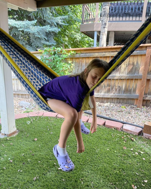 I tried to tell her that’s not how hammocks work, but I think she’s too comfy to care.